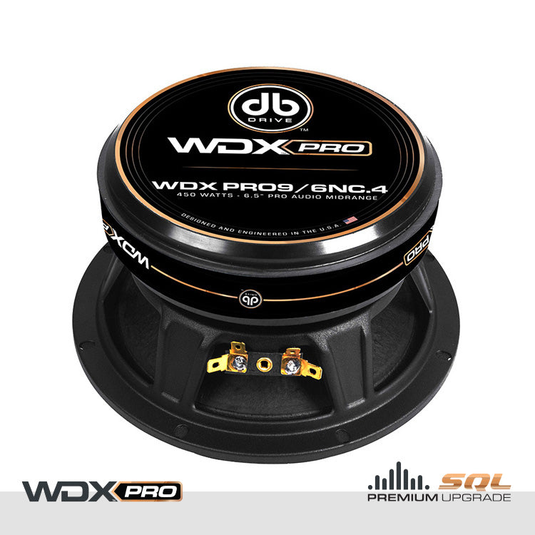 DB Drive WDXPRO9/6NC.4 : 6.5 in. Neo-Charged Wide Frequency Range -Pro Audio Midbass/1 Pair