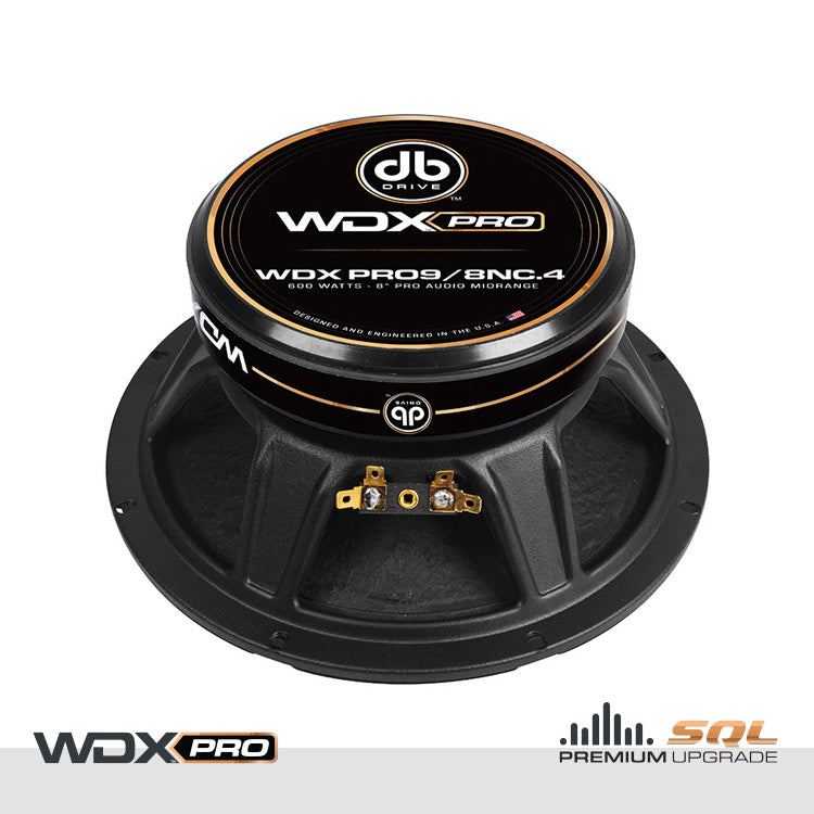 DB Drive WDXPRO9/8NC.4 : 8 in. Neo-Charged Wide Frequency Range -Pro Audio Midbass/1 Pair
