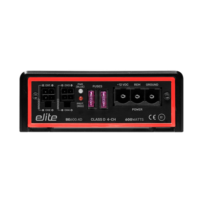 AUTOMOTIVE Elite BE600.4D Powerful 4-Channel Class D Car Audio Amplifier