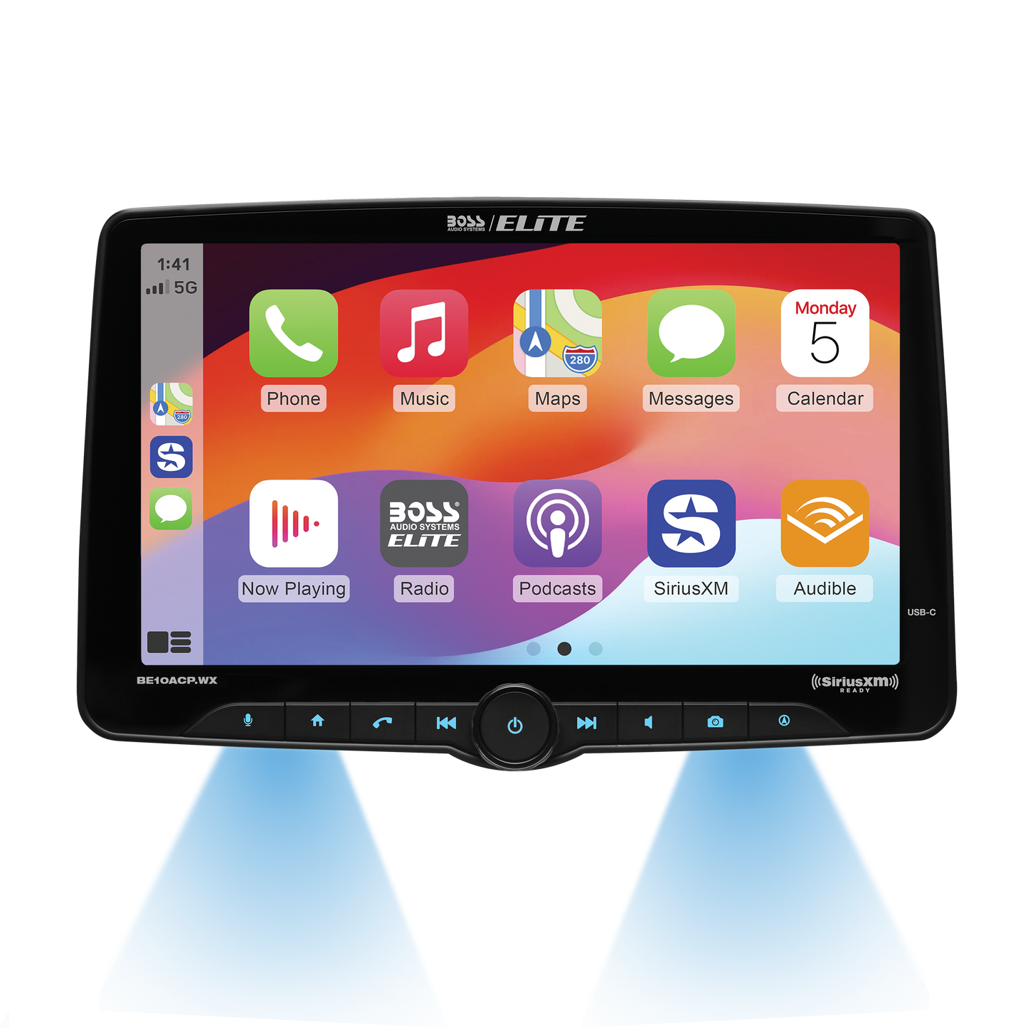 Boss Elite 10.1" Wireless Apple CarPlay Android Auto Single-DIN Car Stereo