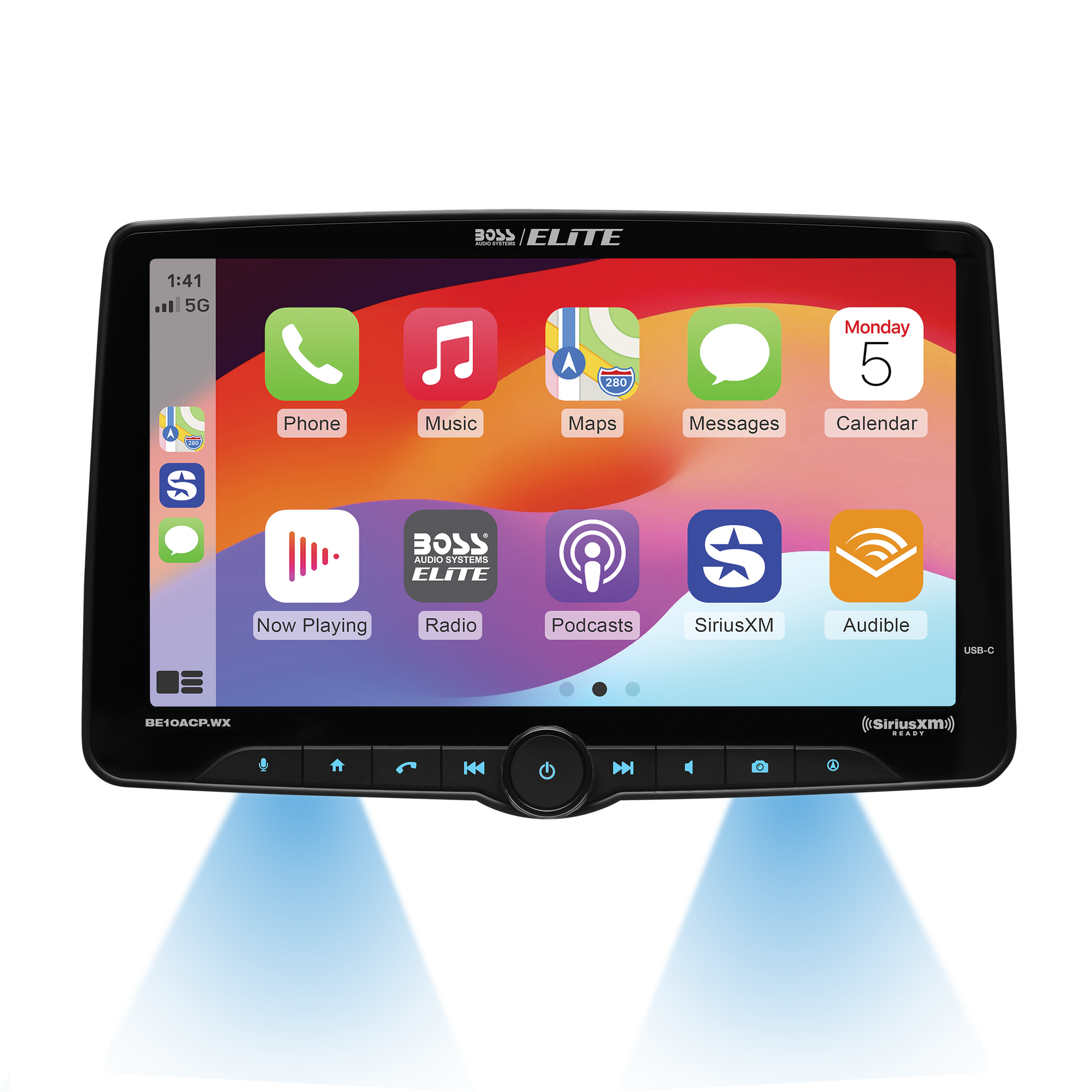 Boss Elite 10.1" Wireless Apple CarPlay Android Auto Single-DIN Car Stereo