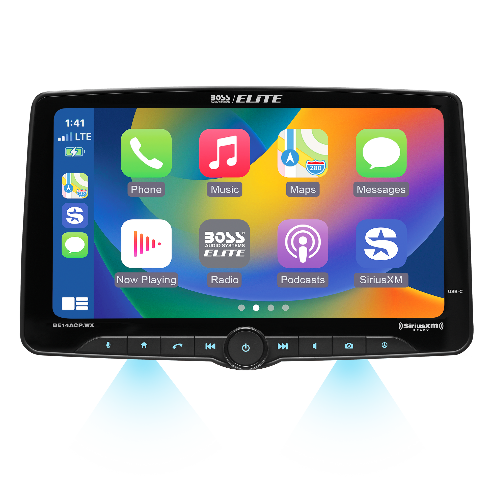 AUTOMOTIVE BE14ACP.WXC 14-inch Wireless Apple CarPlay Android Auto Single-DIN Receiver