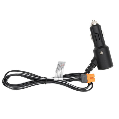 Car charger with cable on a white background, featuring the BlackVue logo.