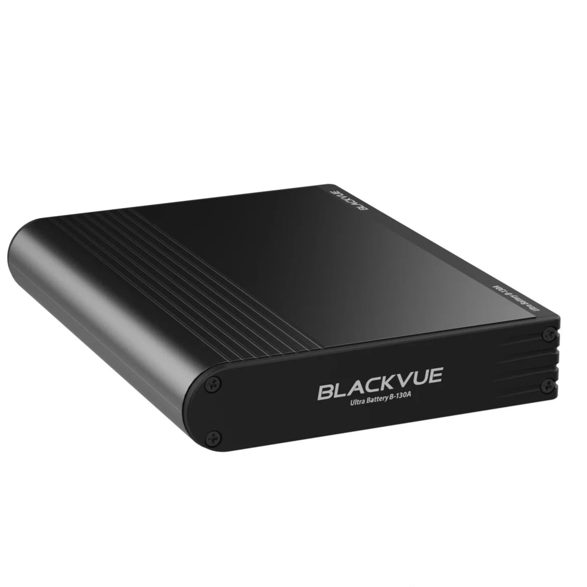 Black external hard drive with Blackvue branding on a white background