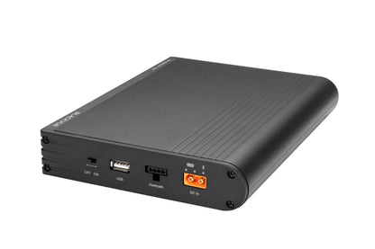Black electronic device with ports on a white background, featuring the BlackVue logo.