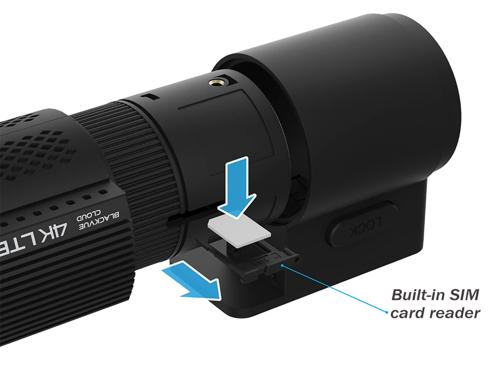 BlackVue DR970X-2CH-LTE-PLUS II 4K GPS WiFi Dash Cam w/ Built-In 4G-LTE For Front/Rear