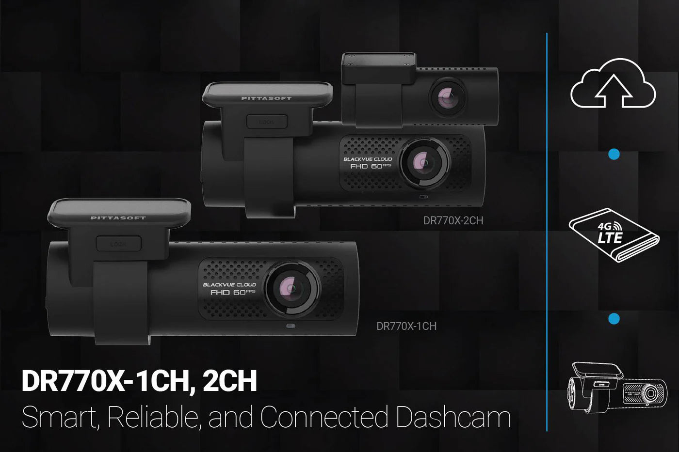 BlackVue DR770X-1CH Cloud-Ready Dash Cam with 1080p 60FPS, GPS, and WiFi Connectivity