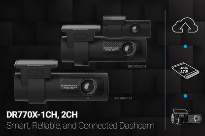 BlackVue DR770X-1CH Cloud-Ready Dash Cam with 1080p 60FPS, GPS, and WiFi Connectivity