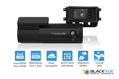 BlackVue DR770X-2CH-TRUCK-LTE 1080p LTE Dash Cam With SIM Card