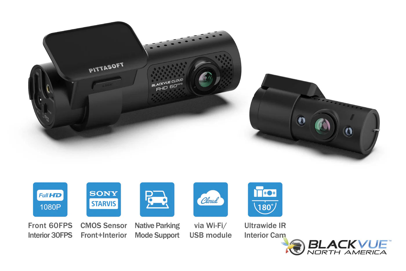 BlackVue DR770X-2CH-IR Front and Interior 1080p Full HD Cloud-Ready Dash Cam