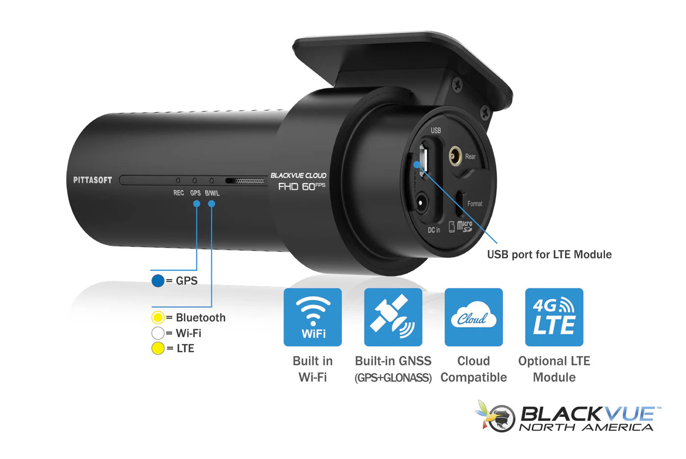 BlackVue DR770X-2CH-IR Front and Interior 1080p Full HD Cloud-Ready Dash Cam