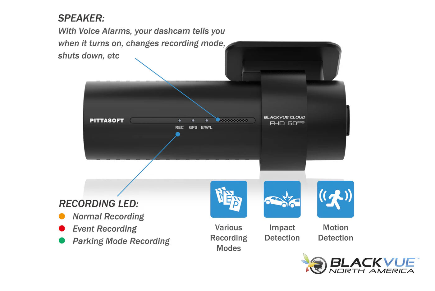 BlackVue DR770X-2CH-IR Front and Interior 1080p Full HD Cloud-Ready Dash Cam