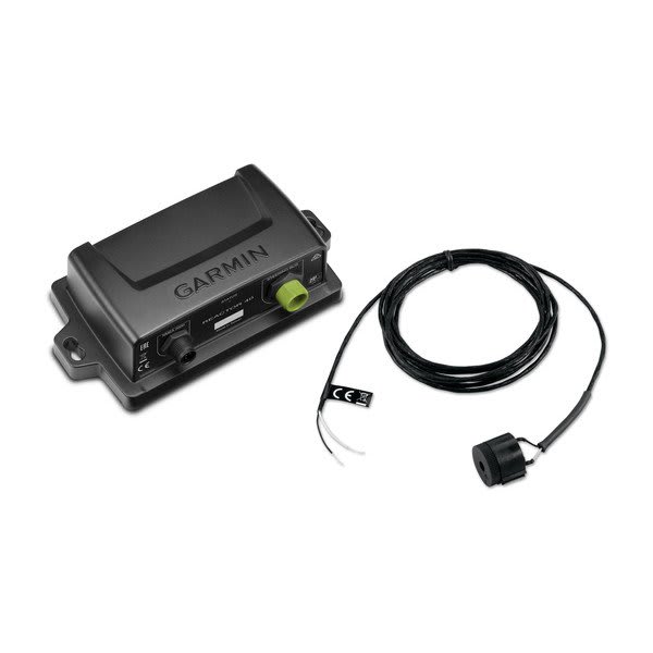 Garmin device with cable on a white background