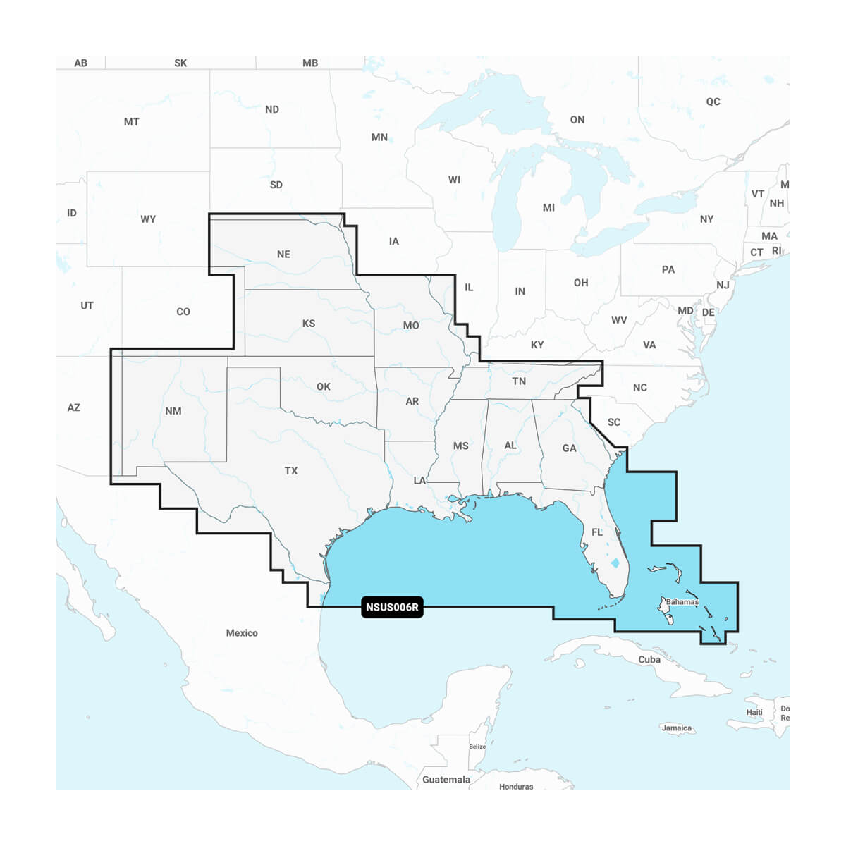 Map of the United States with a focus on the southeastern region, highlighting Florida.