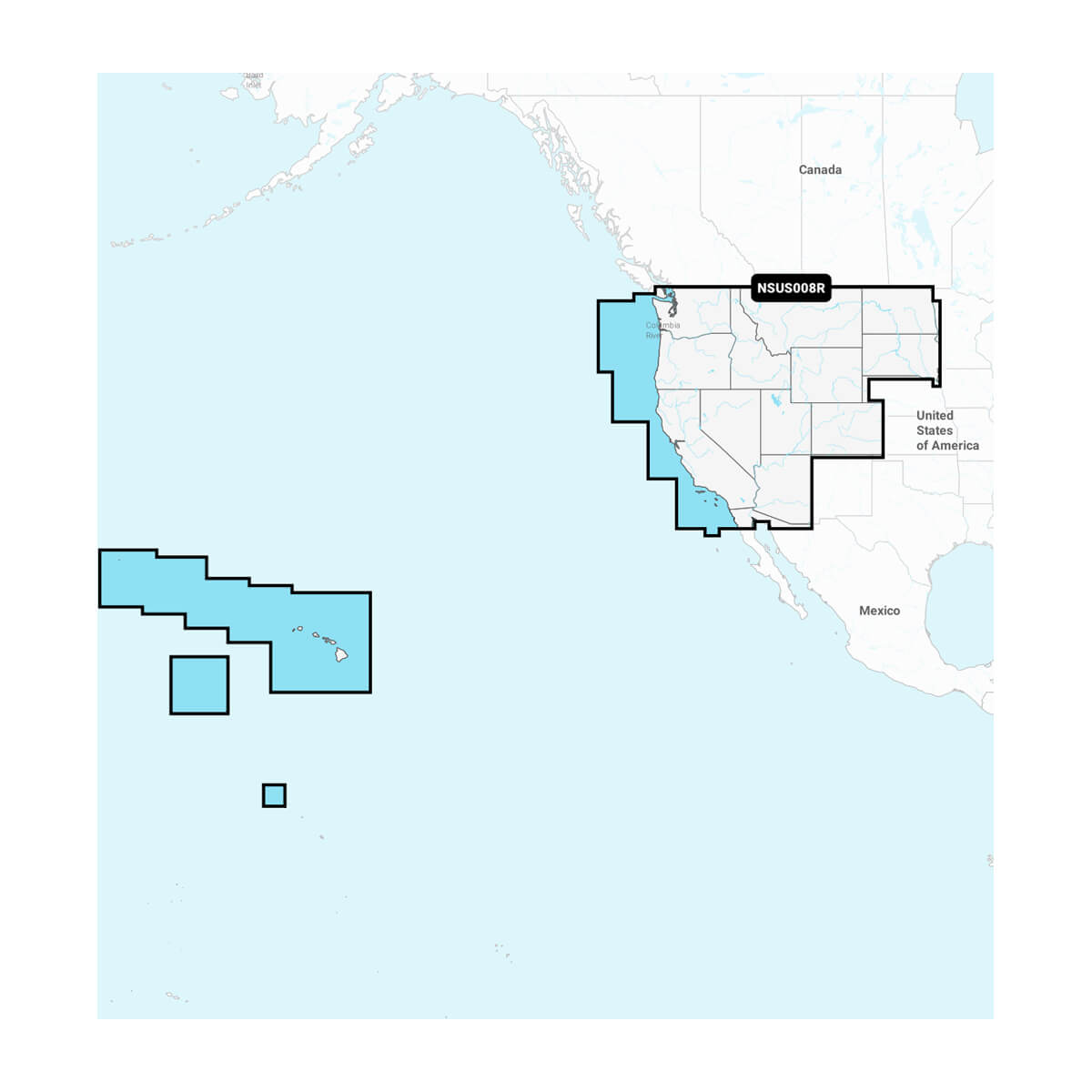 Map of the United States with a focus on the Pacific Northwest region.