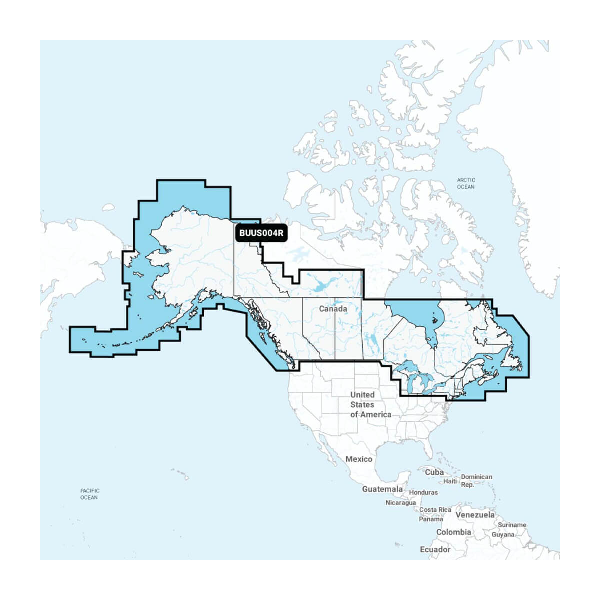 Map of North America with a highlighted area labeled 'Bering Sea'.