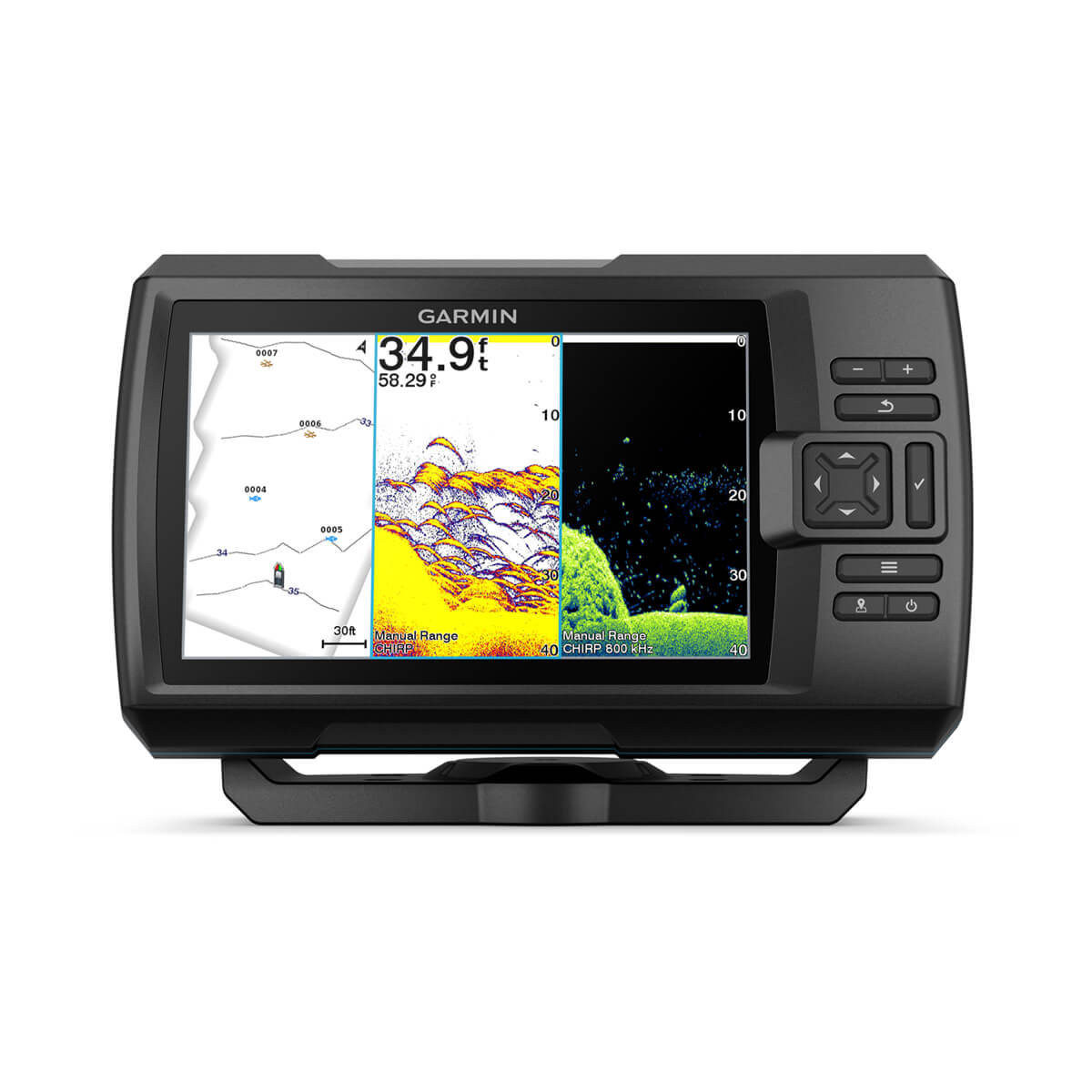 Garmin GPS device with screen displaying