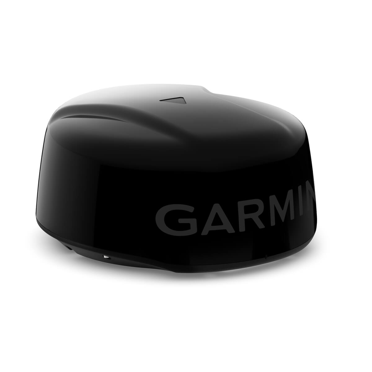 Black Garmin device on a white background