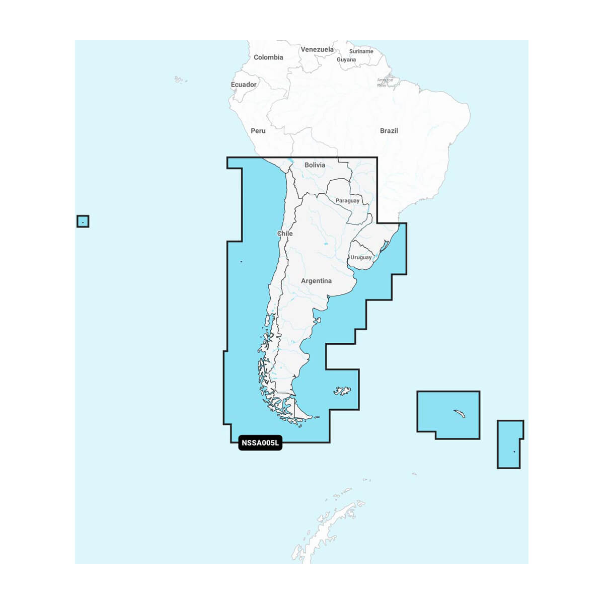 Map of South America with a focus on Argentina and Chile.