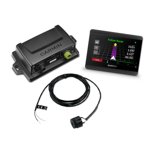 Garmin marine navigation system with display, sensor