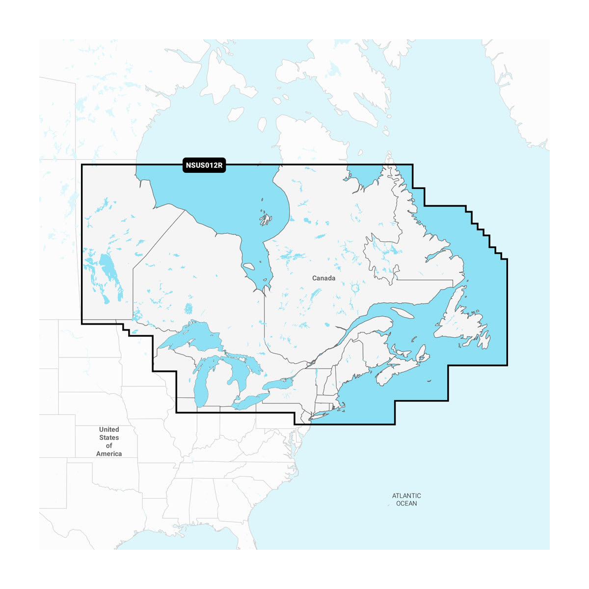 Map highlighting the location of Insular Quebec within Canada