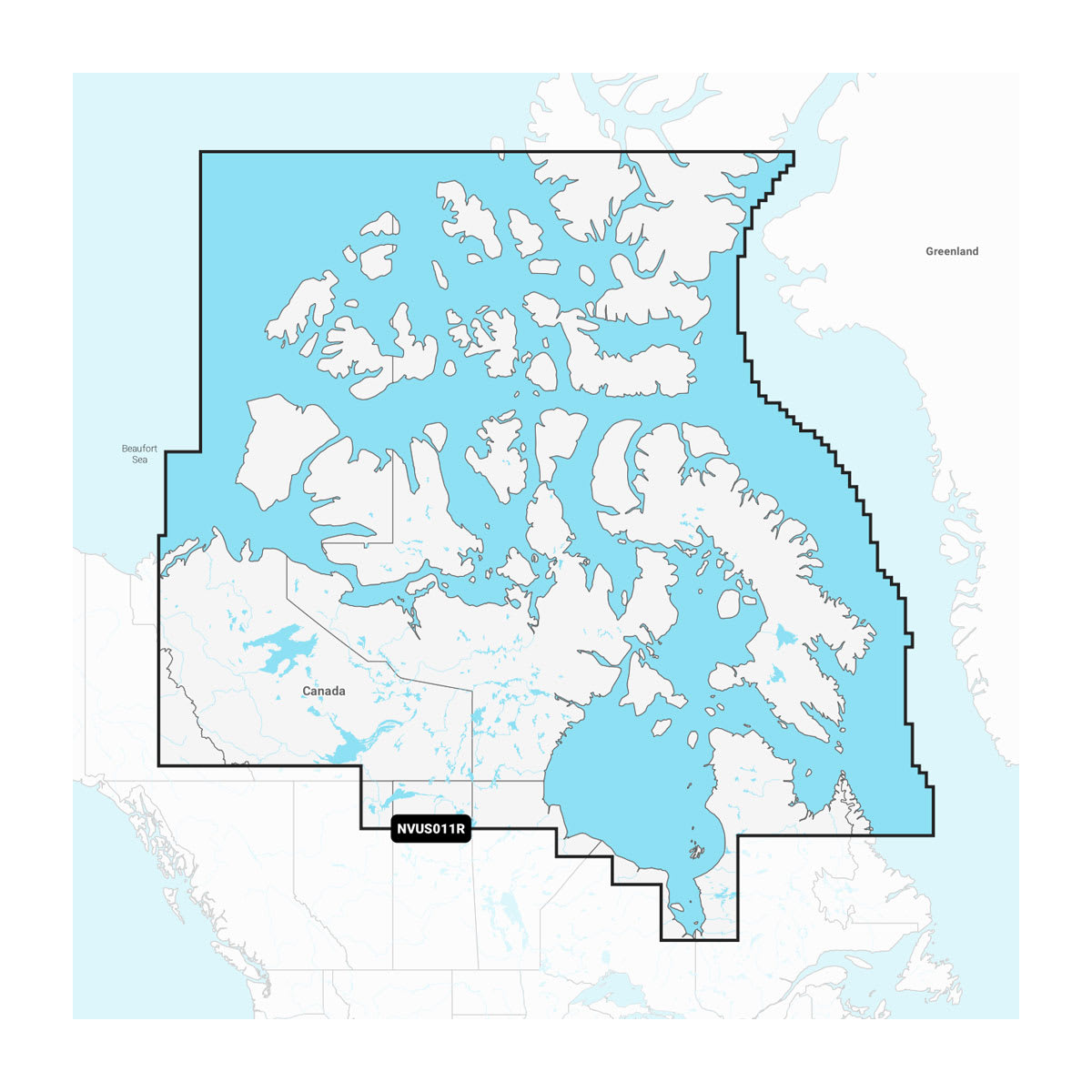 Map of Nunavut with a focus on the territorial capital, Yellowknife.