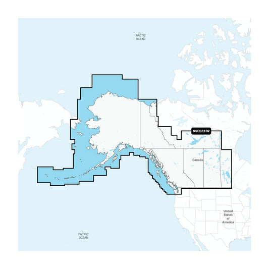 Map of Alaska with boundaries labeled