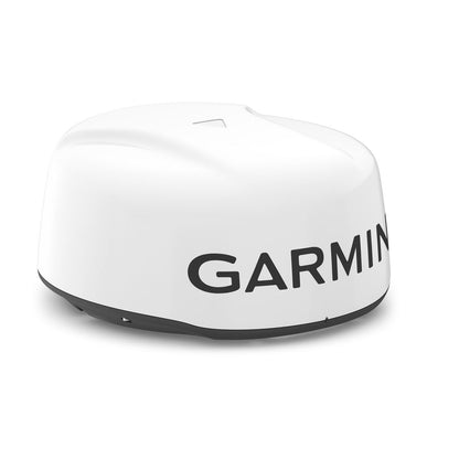White Garmin radar dome on a white background