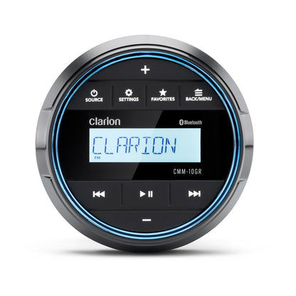 Clarion® Marine Compact Source Unit 3" Gauge Hole with LCD Display (CMM-10GR)