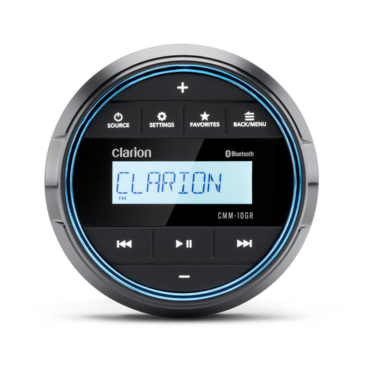 Clarion® Marine Compact Source Unit 3" Gauge Hole with LCD Display (CMM-10GR)