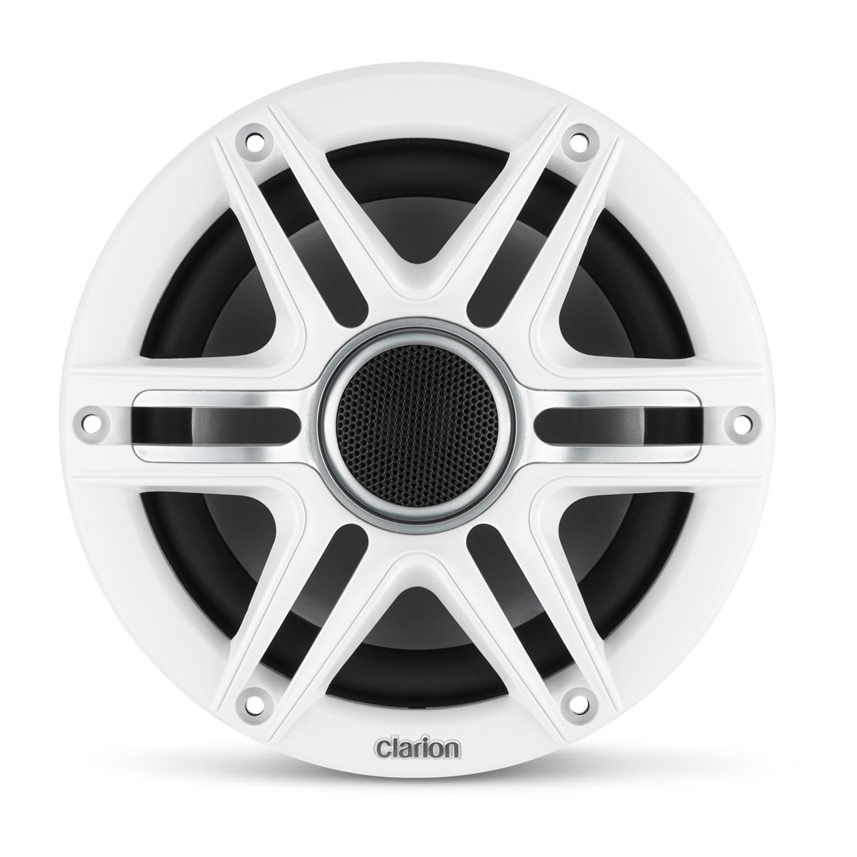 Clarion speaker with white frame