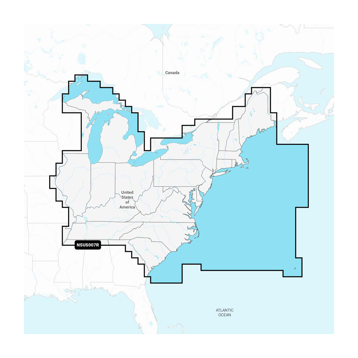 Map highlighting a region labeled MS8007R in blue