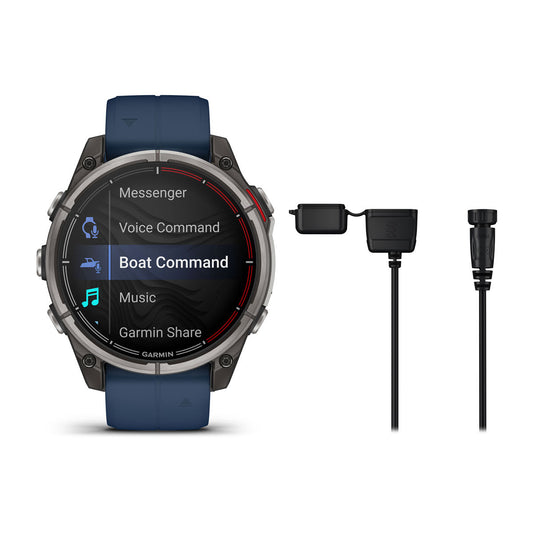 Quatix® 8 – 47 mm, AMOLED Marine GPS Smartwatch and Voice Control Bundle