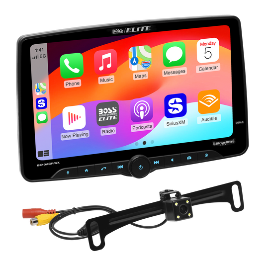 Boss Elite 10.1" Wireless Apple CarPlay Android Auto Single-DIN Car Stereo