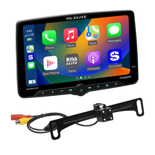 BOSS Elite 12" Wireless CarPlay Android Auto DSP Single-DIN Car Stereo