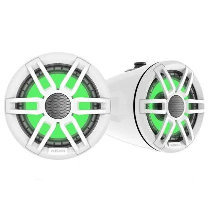 Fusion XS Series 6.5" Marine Wake Tower Speakers with RGB - White