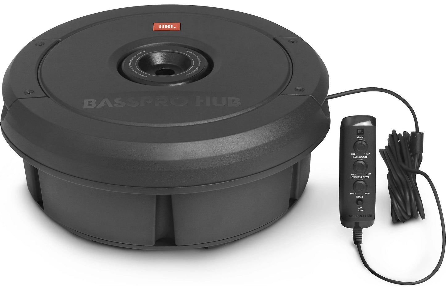 JBL BassPro Hub 11 inch Powered Subwoofer Mounts to Hub of Spare Tire