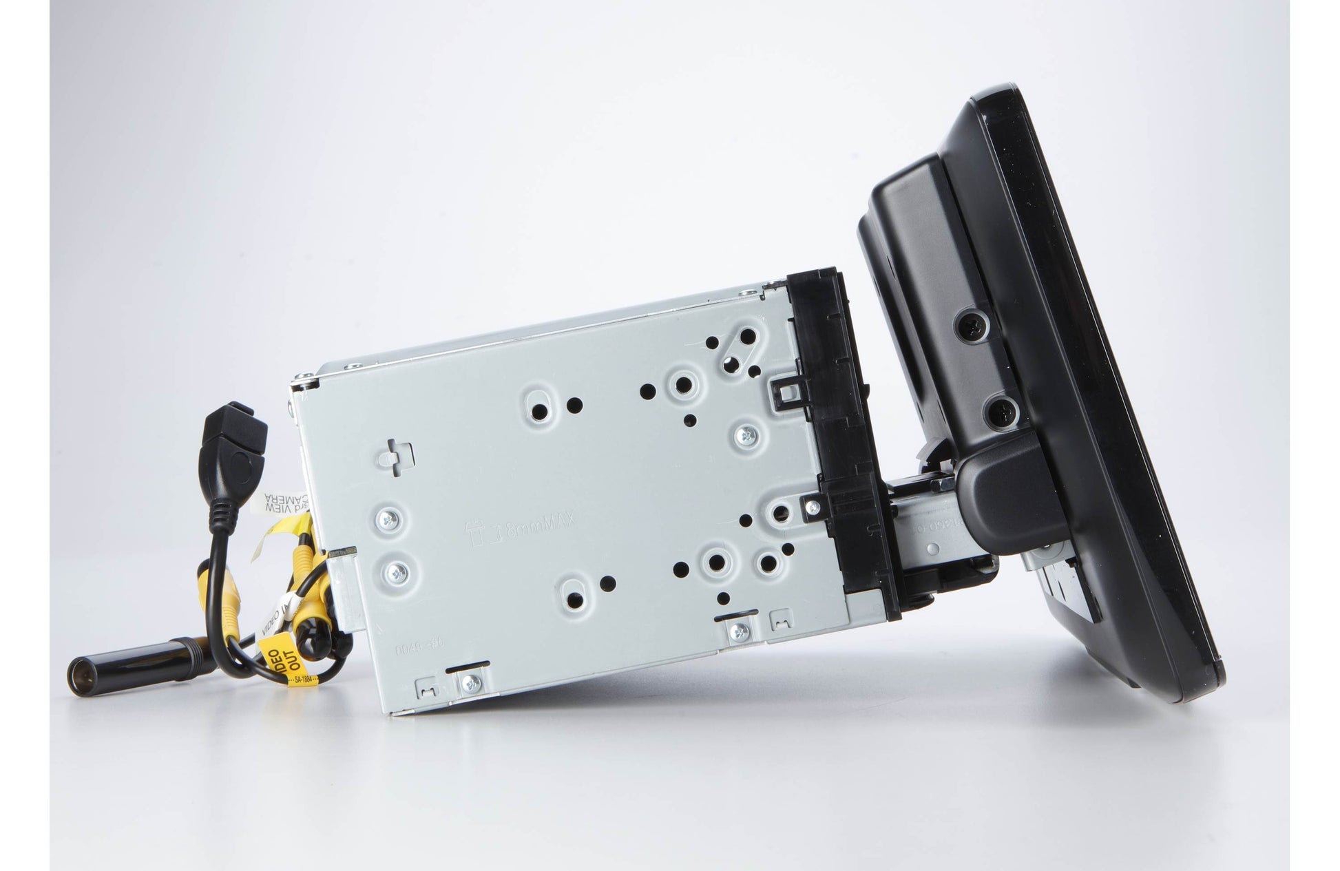 Car stereo radio with removed cover 