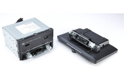 Car stereo unit with removed cover
