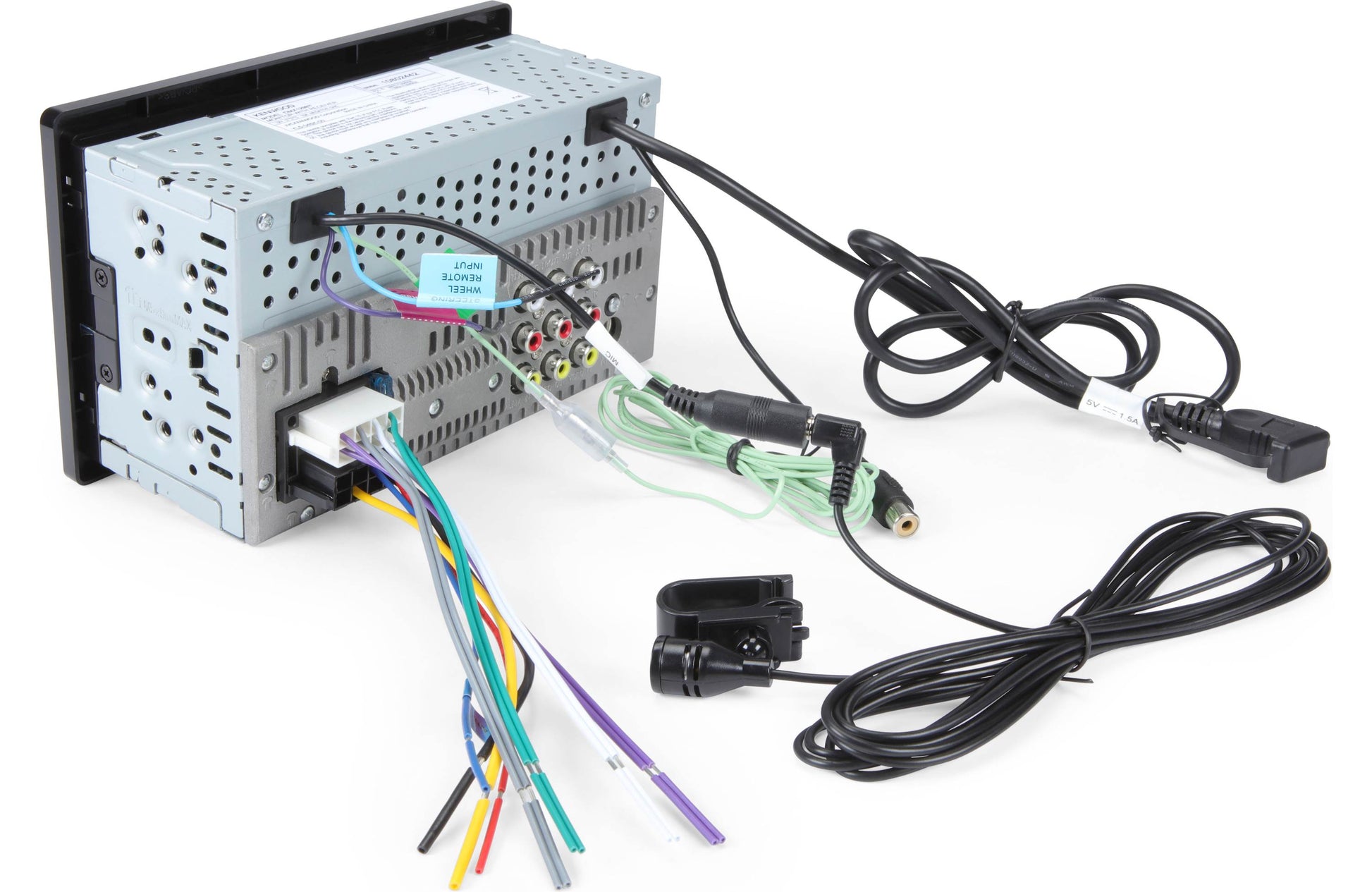 Car stereo system with wiring and components