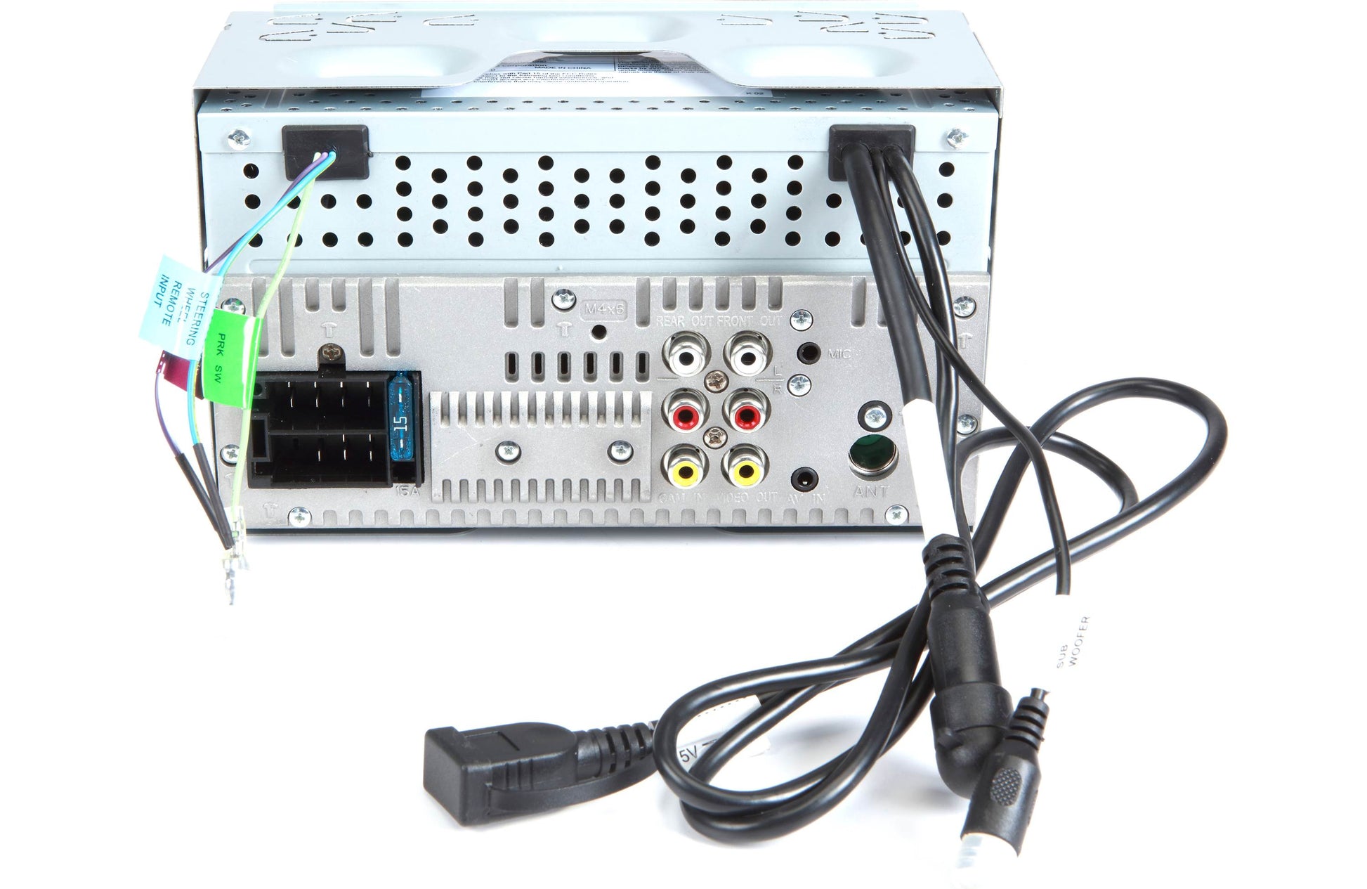 Back of an electronic device with connectors 