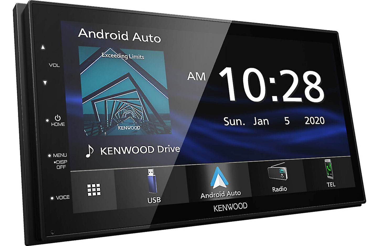 Kenwood car multimedia player with Android Auto interface