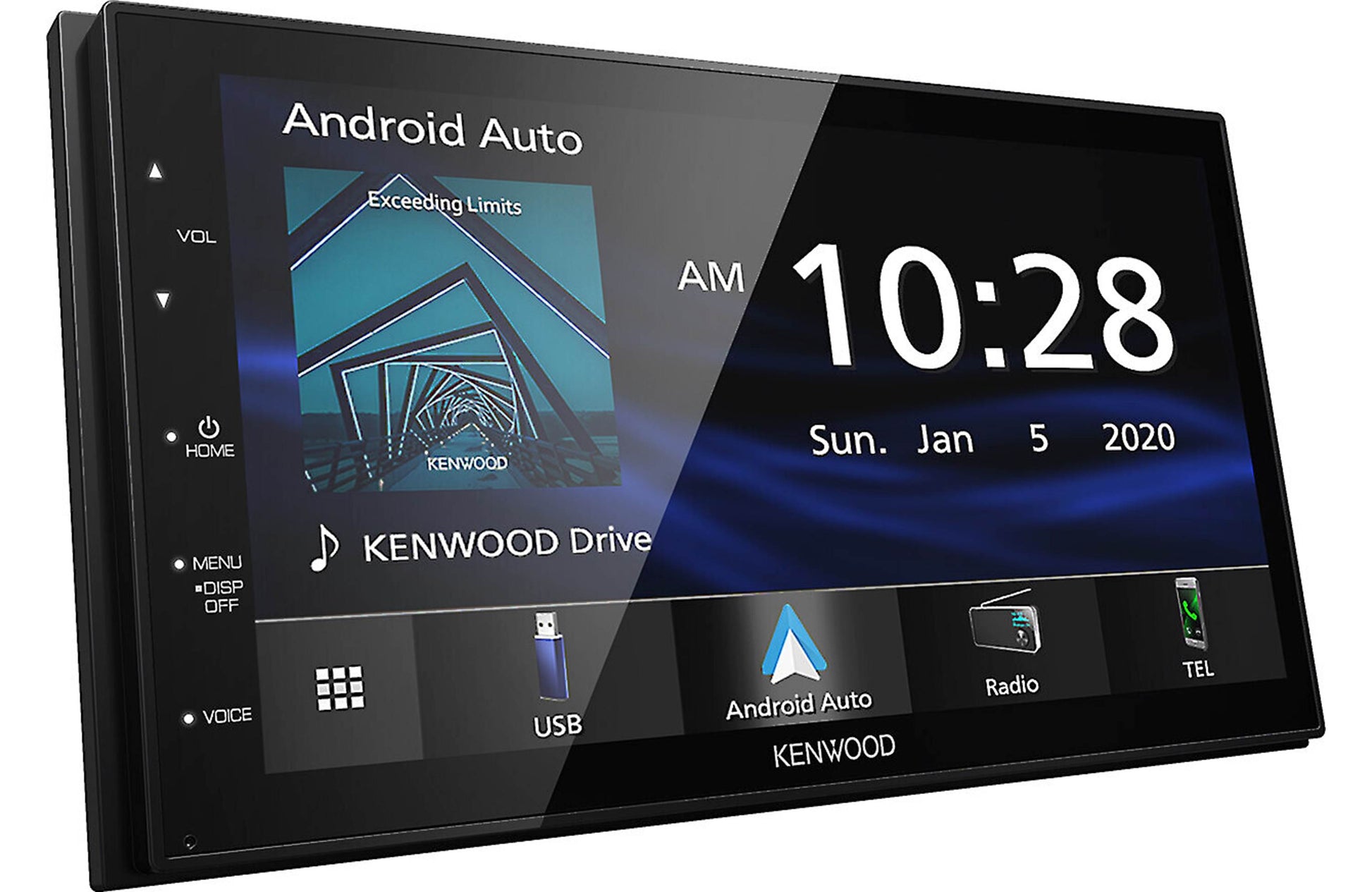 Kenwood car multimedia player with Android Auto interface