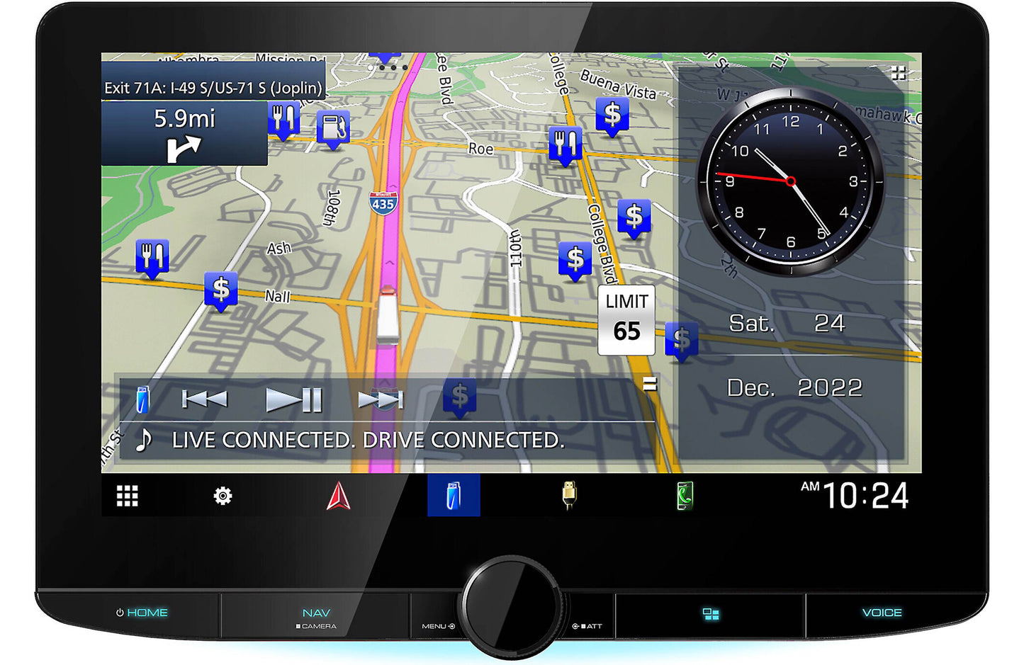 Kenwood DNR1008RVS 10.1" Navigation Multimedia Receiver Compatible with Android Auto and Apple CarPlay