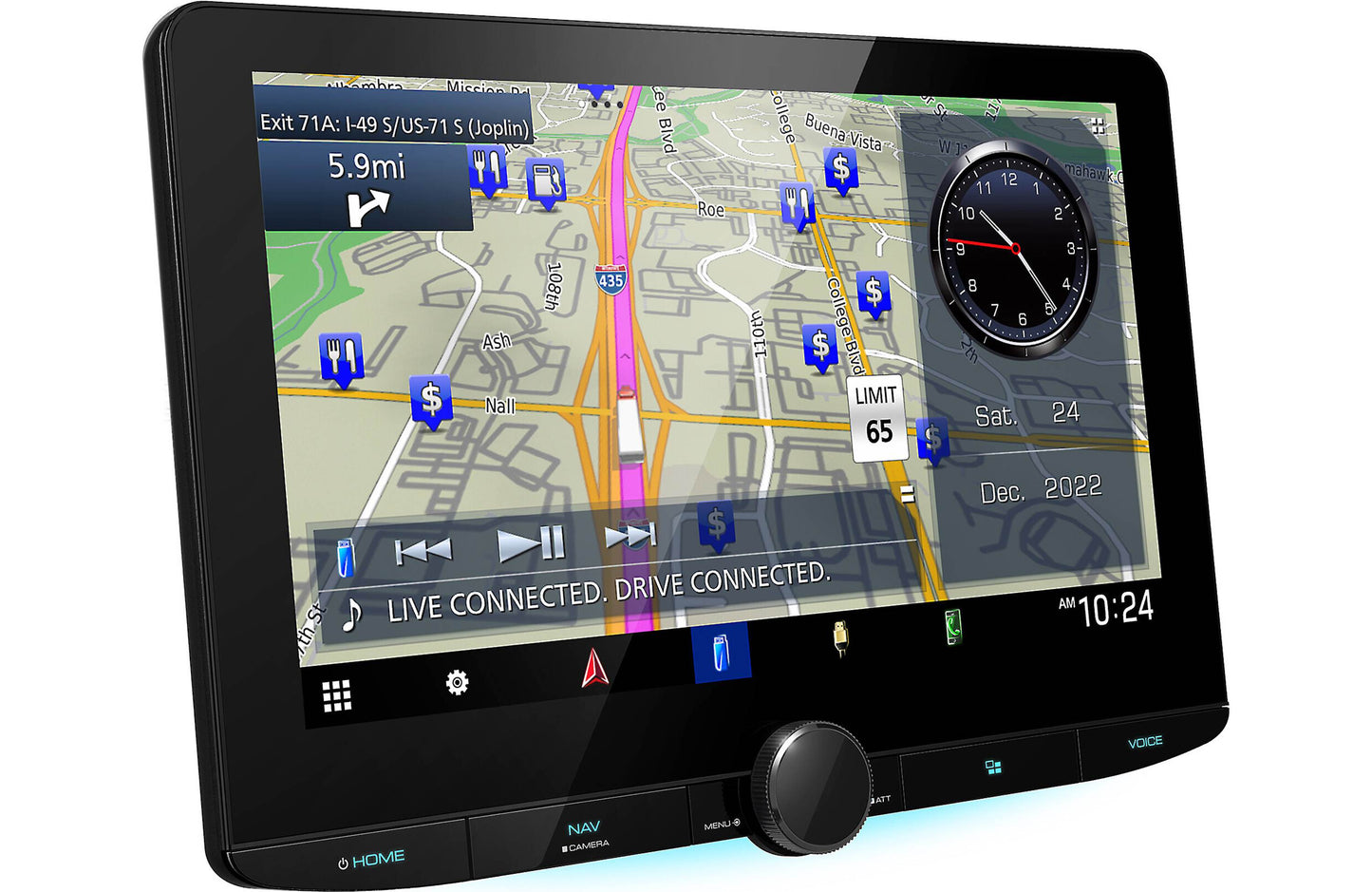 Kenwood DNR1008RVS 10.1" Navigation Multimedia Receiver Compatible with Android Auto and Apple CarPlay