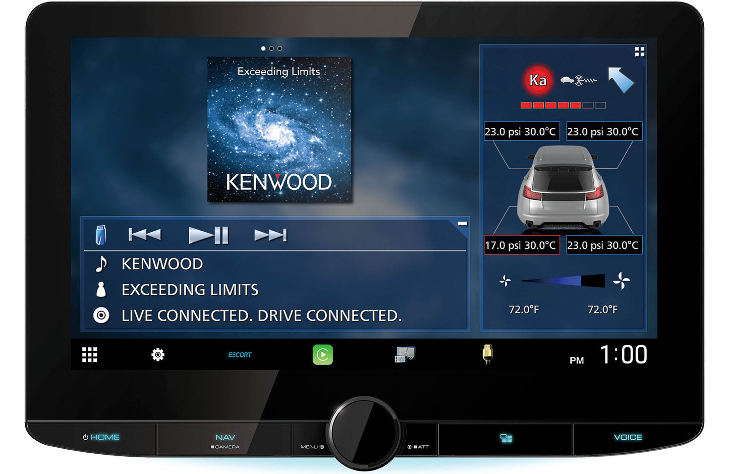 Kenwood DNR1008RVS 10.1" Navigation Multimedia Receiver Compatible with Android Auto and Apple CarPlay