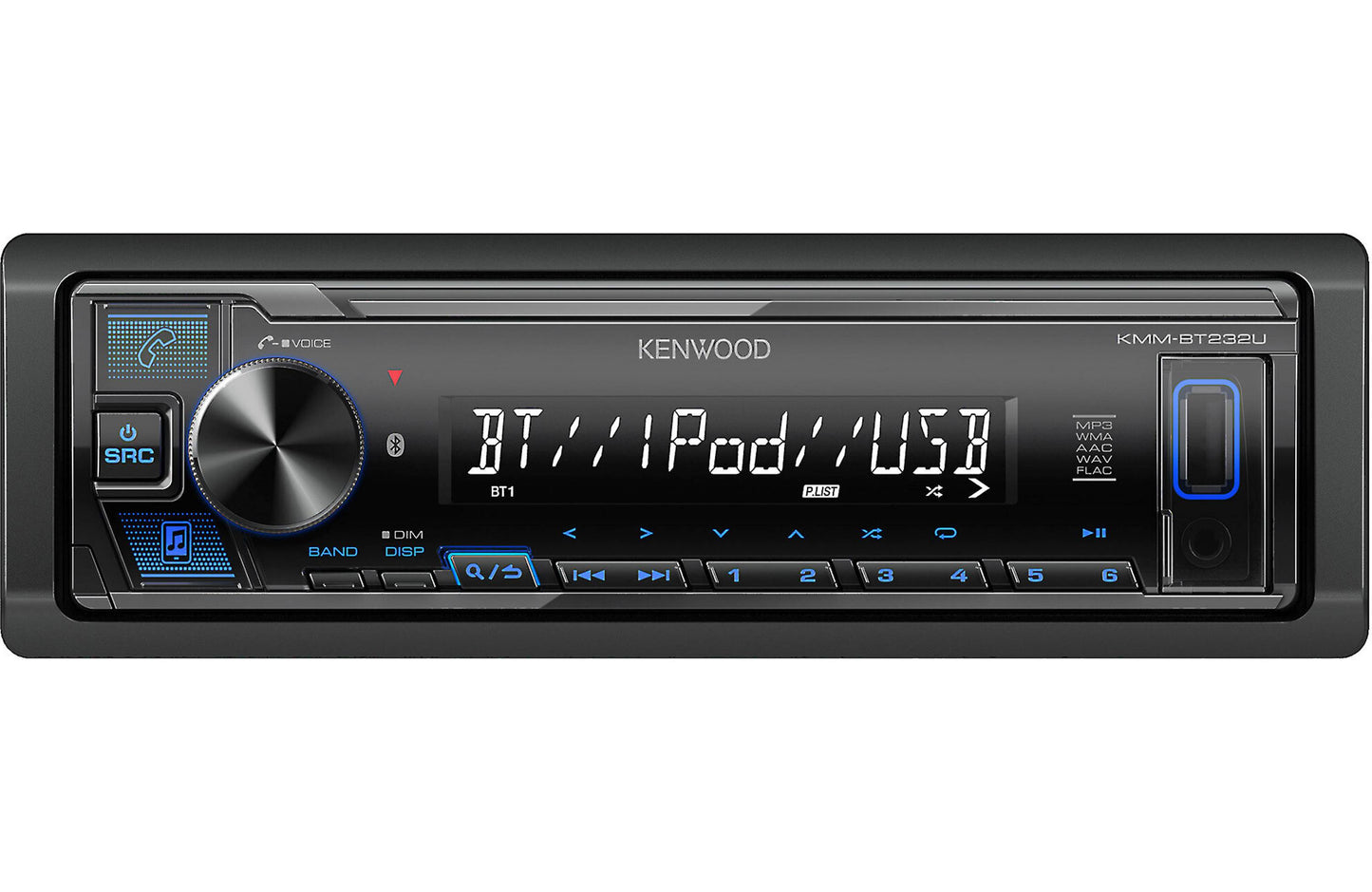 Kenwood KMM-BT232U Single-DIN Digital Media Receiver with Bluetooth