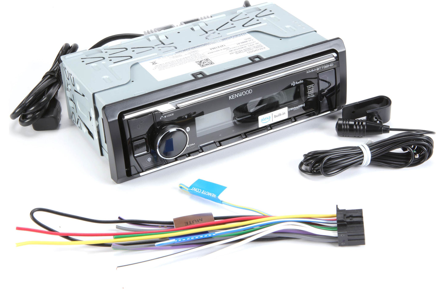 Kenwood KMM-BT732HD Bluetooth HD radio Ft & Rear USB DIN Media Receiver (No CD)