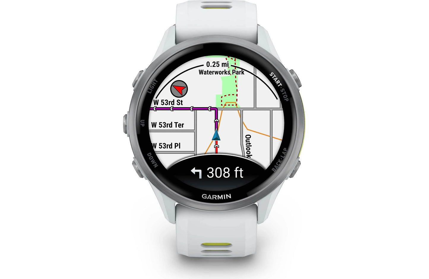Garmin Forerunner 970 GPS running watch (Whitestone with Whitestone band)