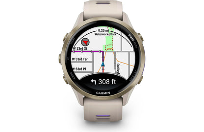 Garmin Forerunner 970 GPS running watch (Soft Gold with French Gray band)